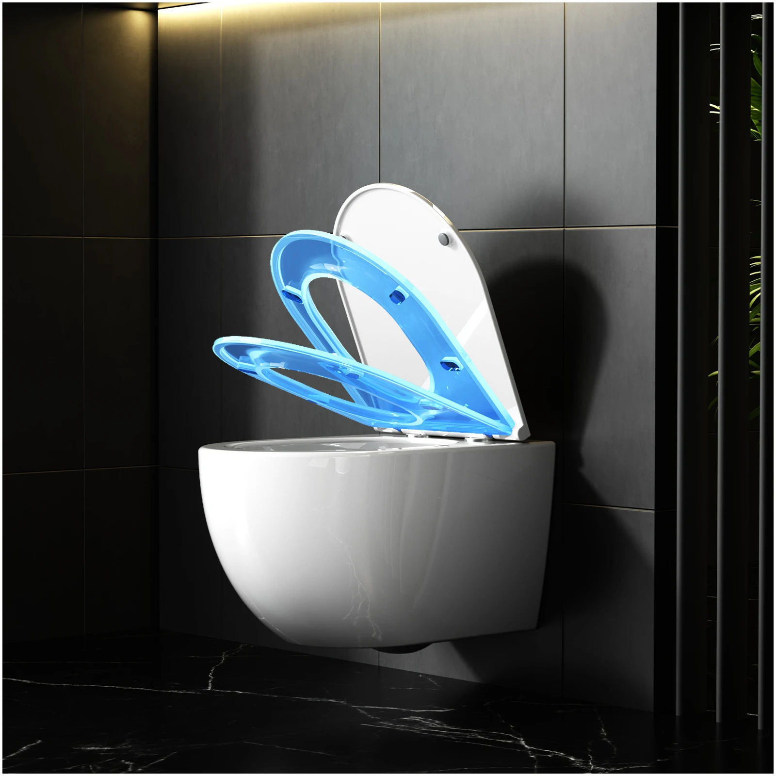 Tiefspül-WC Hänge WC Spülrandlos Toilette 4.5/3L Inkl. 24 h Gratis-Versand wandhängend, 360° Einloch Spülung Wand WC mit Soft-Cl