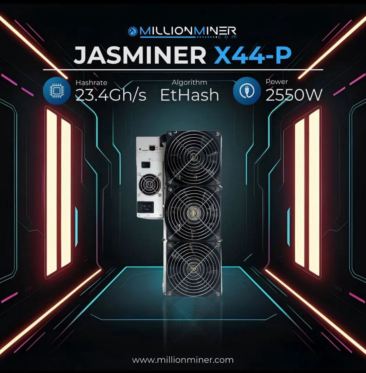 

P. FAST DELIVERY BUY 3 GET 2 FREE NEW Jasminer X44-P 23.4Gh/s 2340W ETC Miner ASIC Mining