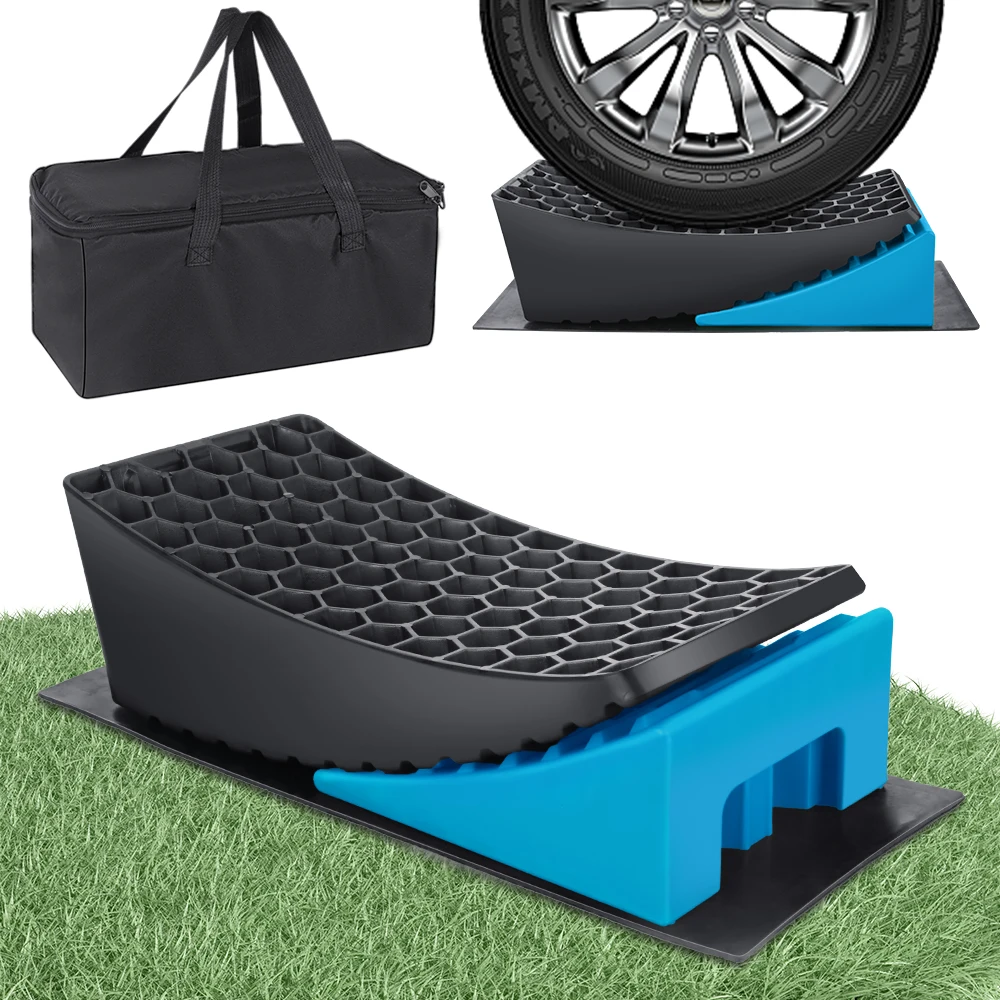 2 stabilisateurs d'inclinaison pour caravanes et camping-cars, ensemble de protection de châssis pour remorques de voyage, blocs d'ascension ultra-légers