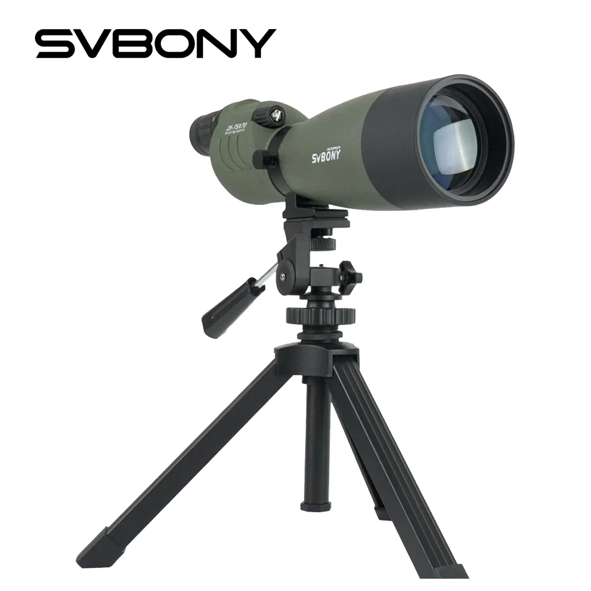 

SVBONY SV17 25-75x70 Spotting Scope Zoom Telescope Spyglass Powerful Monocular BAK4 Prism Waterproof Hunting Long Range Optics