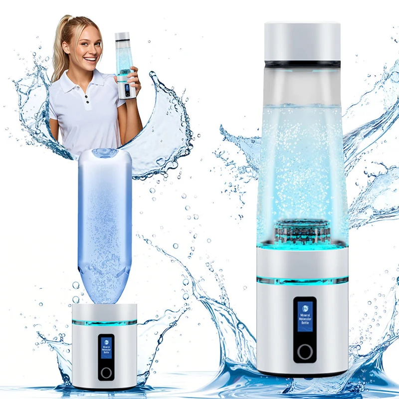 Hydrogen Water Bottle Generator Touch Screen SPE PEM 3000PPB Hydrogen Water Maker Bottle Usb Smart Hydrogen Rich Water Cup