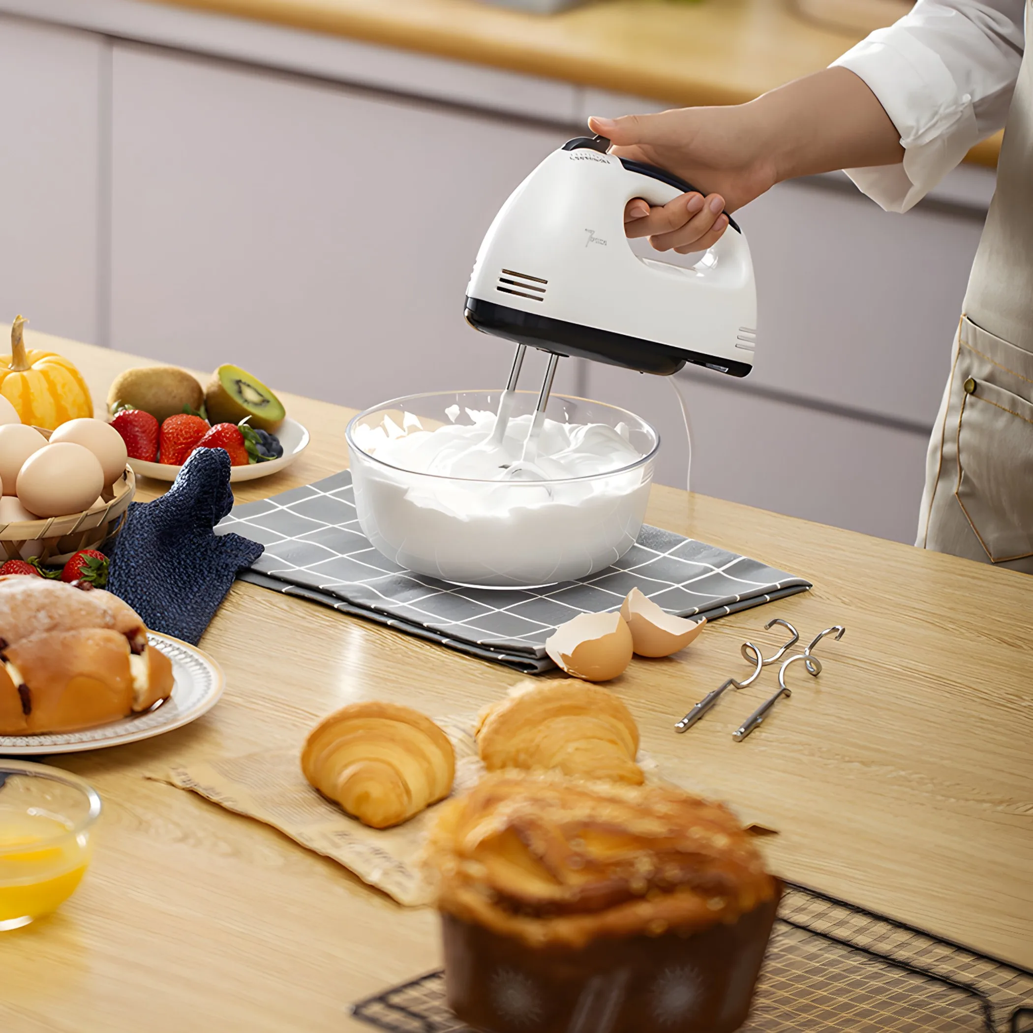 Smart Home Stand Mixer Retoo 7 Speed 100 In 4 Nits Blender Electric Food Pie Electric Large Bowl