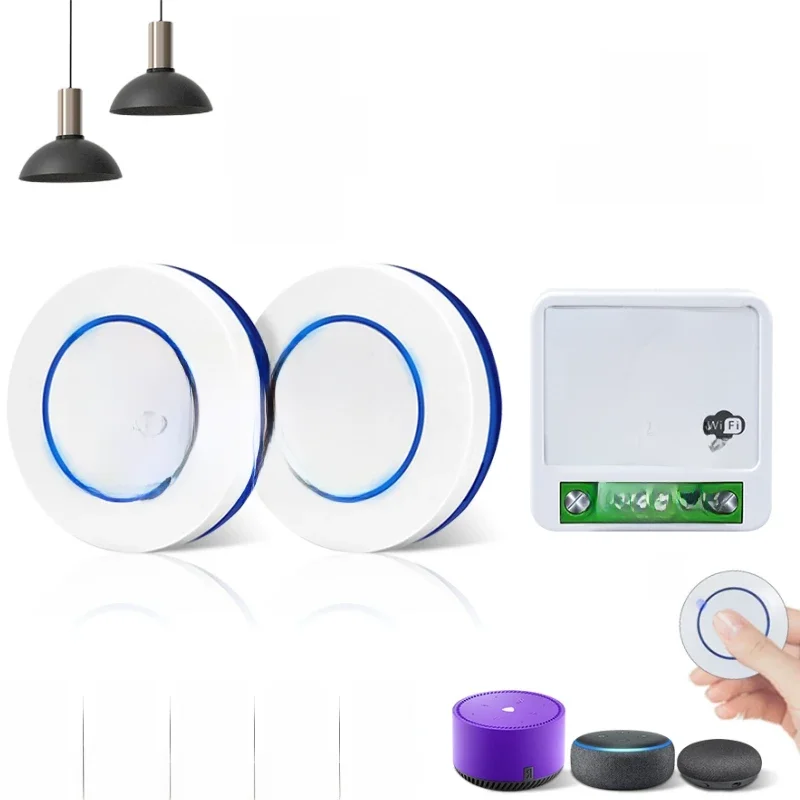 16A Tuya inteligentny przełącznik RF433 + odbiornik przekaźnika WiFi Mini bezprzewodowy przełącznik panelowy pilot Alexa Google Home dla lampy Led — zdjęcie 2