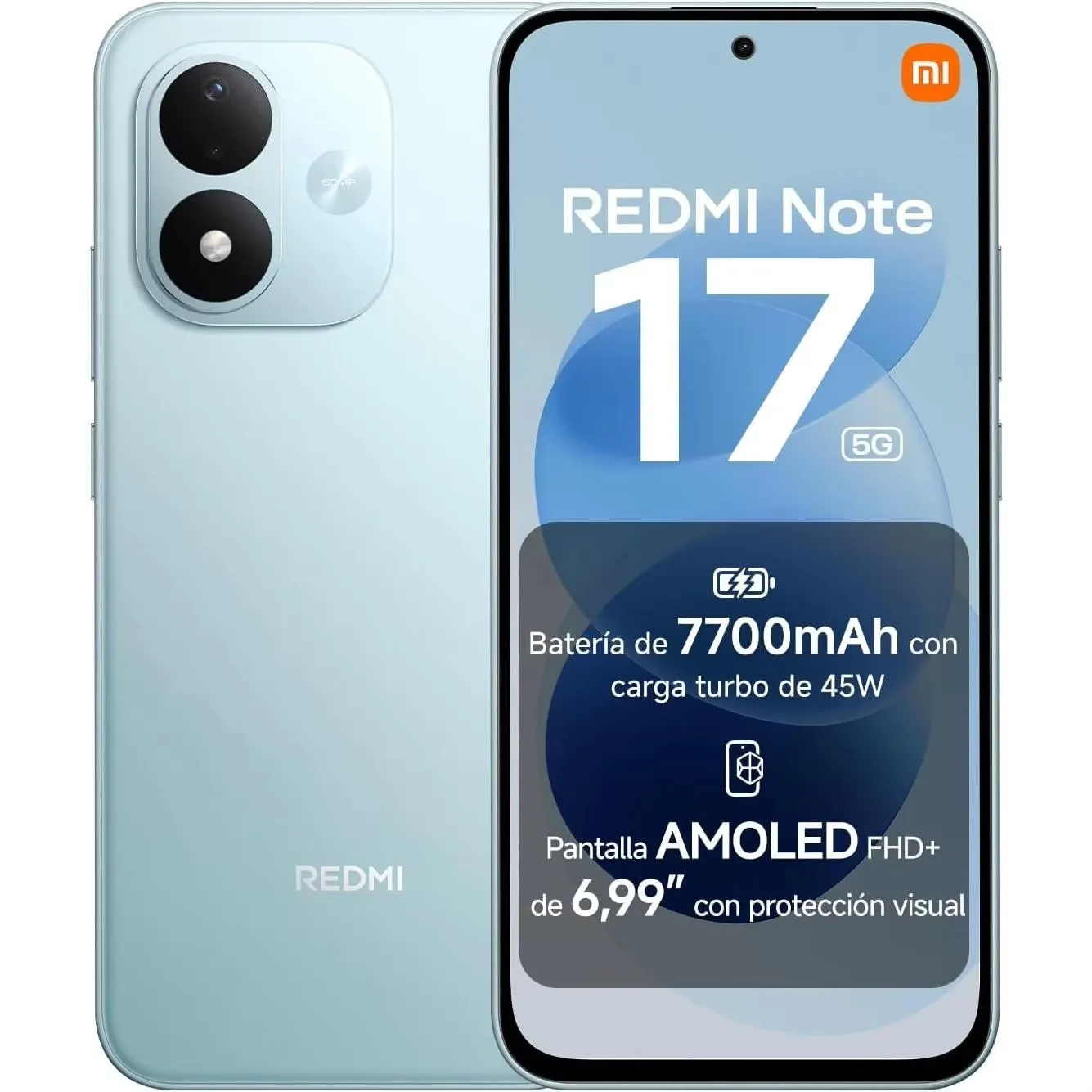 Redmi Note 17 5G NFC Smartphone 6,99" FHD Eye-Care AMOLED-scherm Krachtige Snapdragon 4 Gen 4 AI Gezichtsontgrendeling Mobiele telefoon
