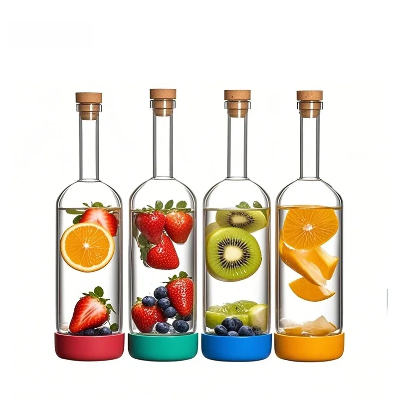 Inmeet Creative Bubble wine Bottle/Bar Juice Bottle/Cocktail Bottle/Oil Bottle With scale Bartender Supplies 800ML 1PCS