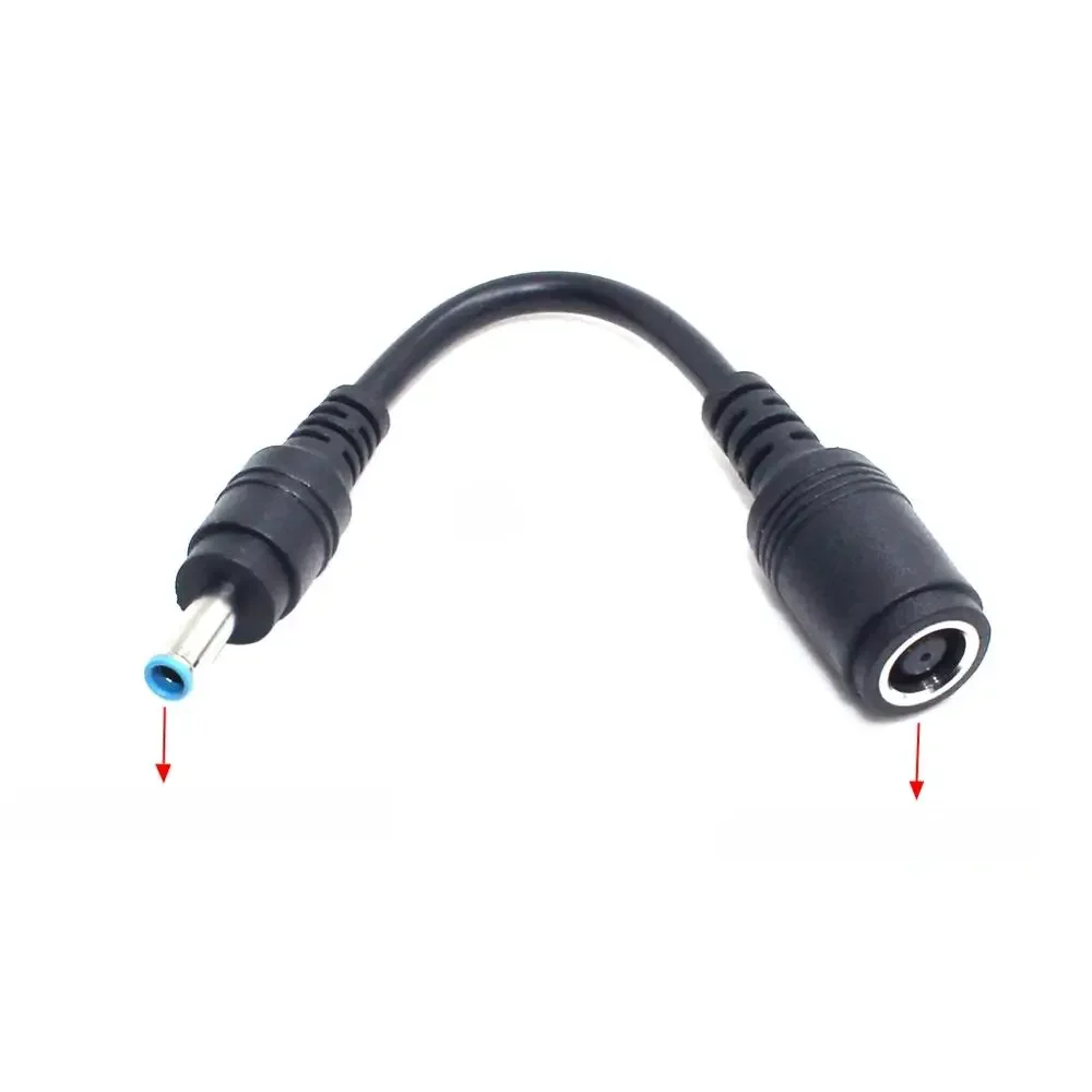 DC 7.4x5.0mm kobieta do 4.5x3.0mm Pin męski zasilacz laptopa wtyczka konwersji kabel do Hp Envy Touchsmart 15 17 ładowarka — zdjęcie 2