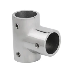 High-Quality 316 Stainless Steel Marine Boat 3 Way Handrail Fitting 90° Rail Tee Joint Connector for 25mm Tube/Pipe