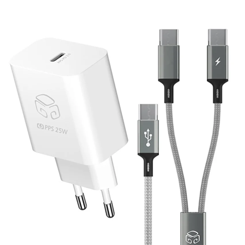 Digital Digital Quick Charge 25W PD3.0 ultra fast charger + 2in1 fast charging cable