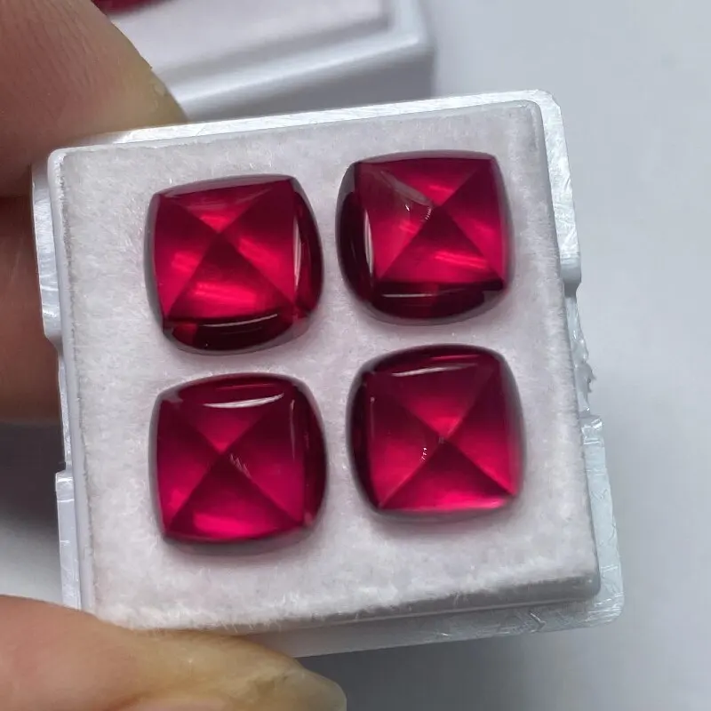 

Lab grown ruby ​​tart cut gemstone, AGL certificate, suitable for jewellery making