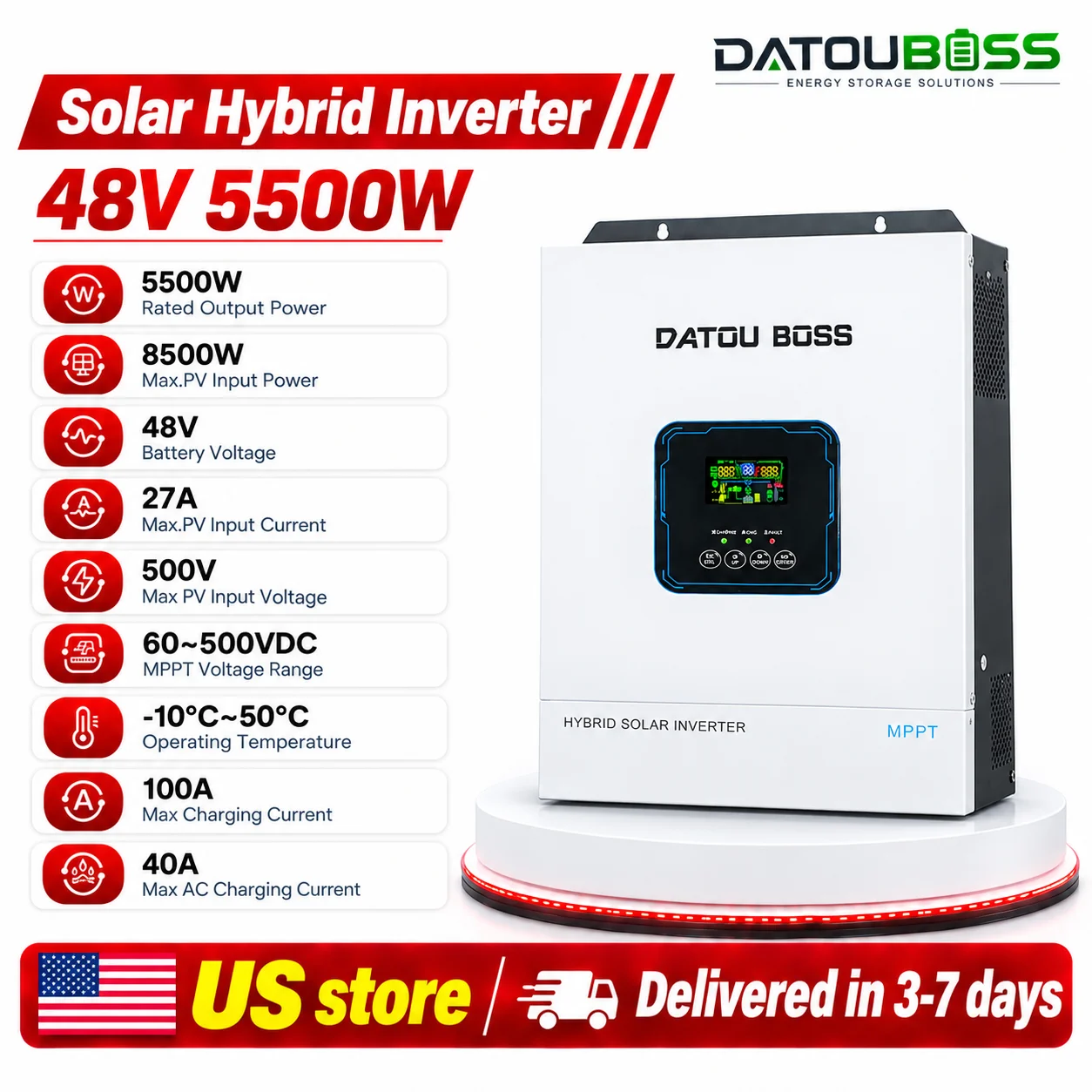 Party Supplies - DATOUBOSS 48V 5500W Solar Hybrid Inverter: