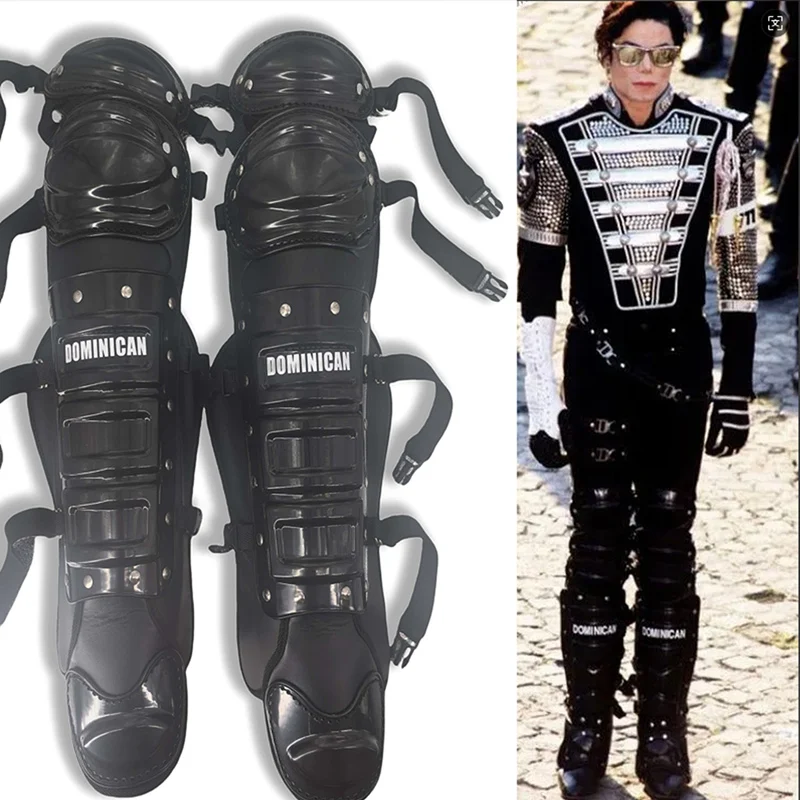 Rare Michael Jackson Classic Handmade History Leg Armor Kneepad Concert Stage Dance Ballroom