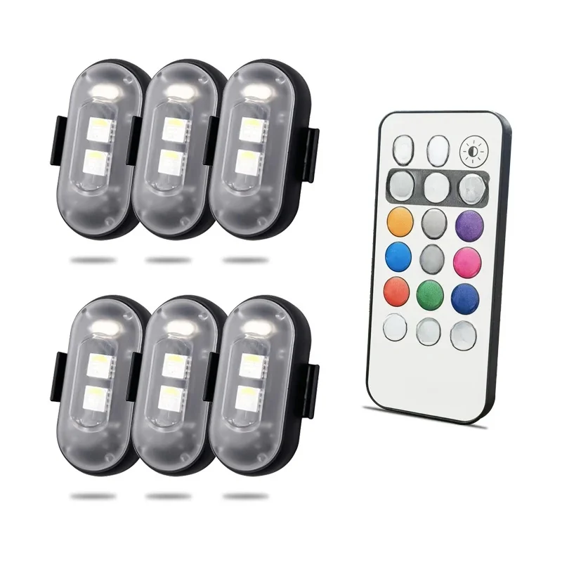AliExpress NONE Waterproof Wireless LED Lights USB Charging Wireless LED Flashing Lights High Brightness Wireless LED Lights for Car Bike H9EE