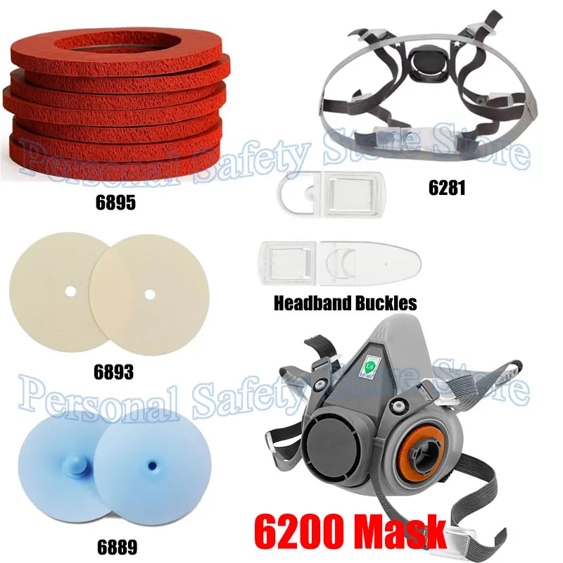6200 Mask Accessories For 6200/7502/6800 Respirator 6889 6893 6895 Inhale Exhale Valves Silica Gel 6200 Gas Mask Replace