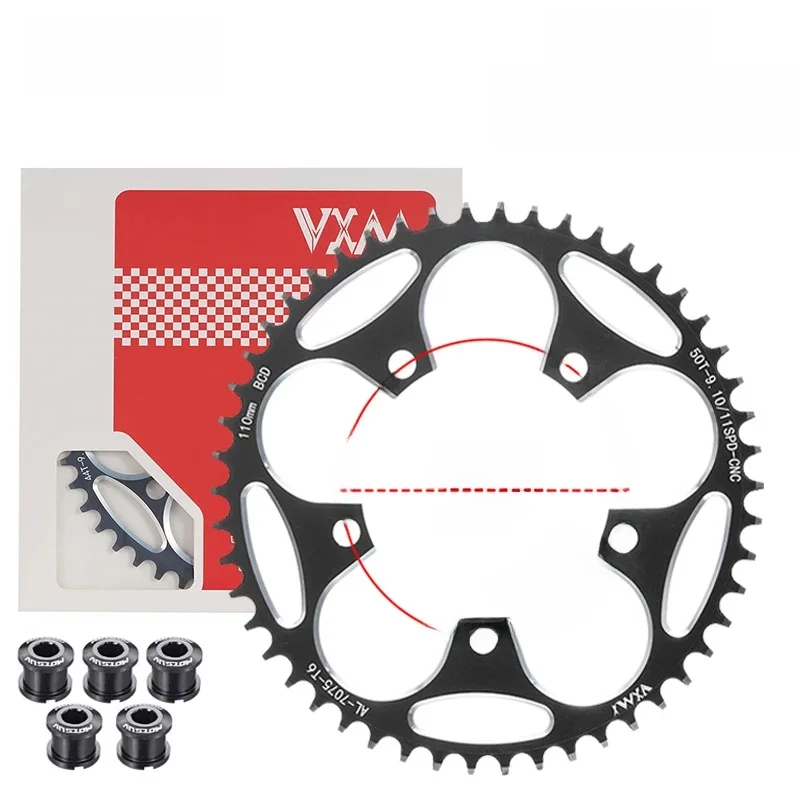 AliExpress VXM 110BCD Chainring with 5 Disc Screws Road Bike Narrow Wide Chainwheel, for Shimano R7000 R8000 R9100 R9000 4700 5800 6800