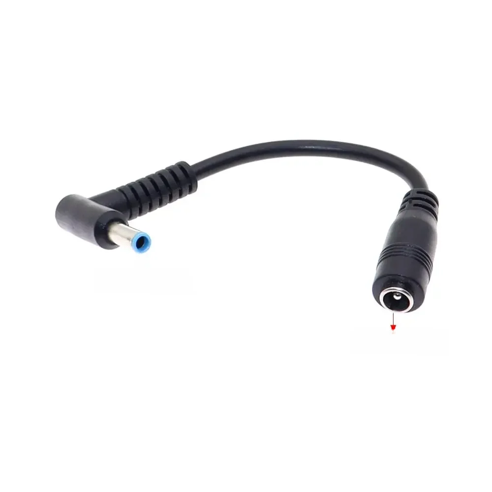 Ładowarka DC 5,5 * 2,1 mm do 4,5 * 3,0 mm Adapter konwertera Kabel kątowy do HP Dell Niebieskie końcówki — zdjęcie 2