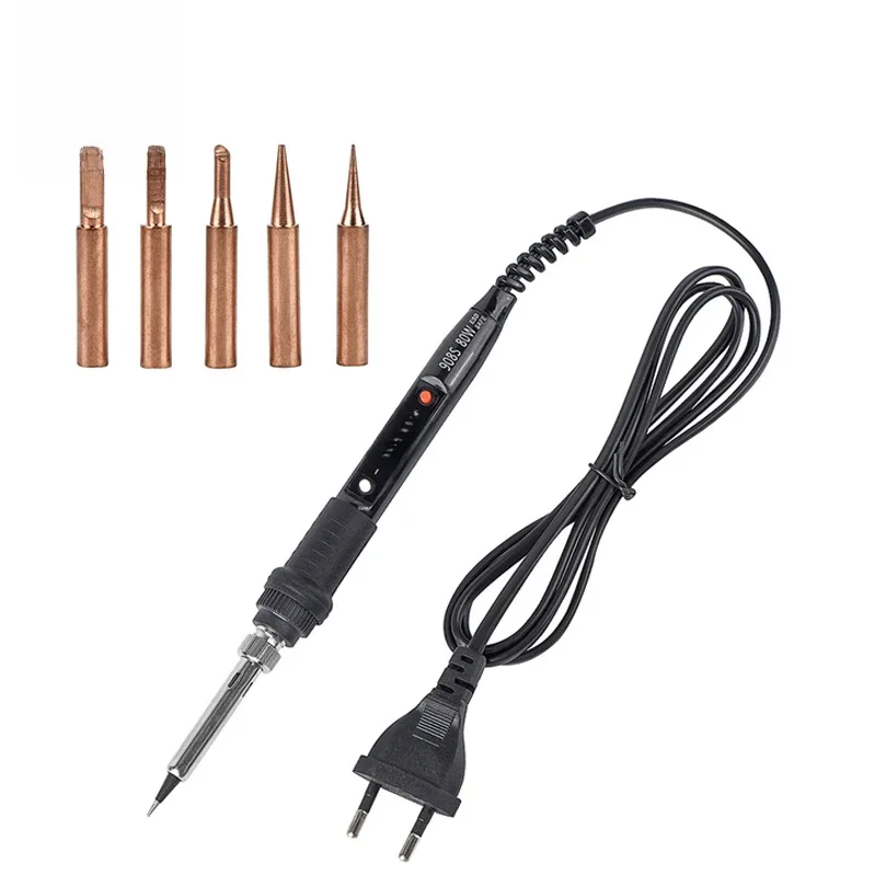 JCD 908S 80W Lutownica z zestawem końcówek Cyfrowy wyświetlacz Regulowana temperatura 220V/110V Stacja lutownicza Narzędzie do naprawy spawania — zdjęcie 2