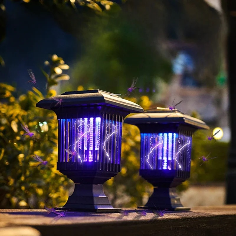 2024 Oudoor Solar Powered Mosquito Killer Lamp Portable Radiationless Mosquito Repellent Mute Insect Trap Mosquitoe Eliminator