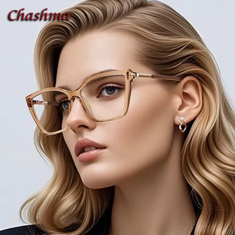 Chashma Prescription Glasses Women Cat Eye Fashion Optical Elegant TR 90 Spectacles for Recipe Lenses Designer Eyeglasses Frames