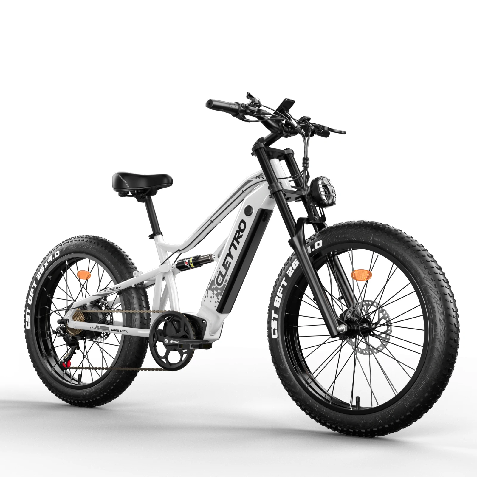Bicicleta de montaña eléctrica todoterreno CLEYTRO ES7, batería de litio de 48 V y 18 Ah, neumáticos anchos de 26 pulgadas, sistema de