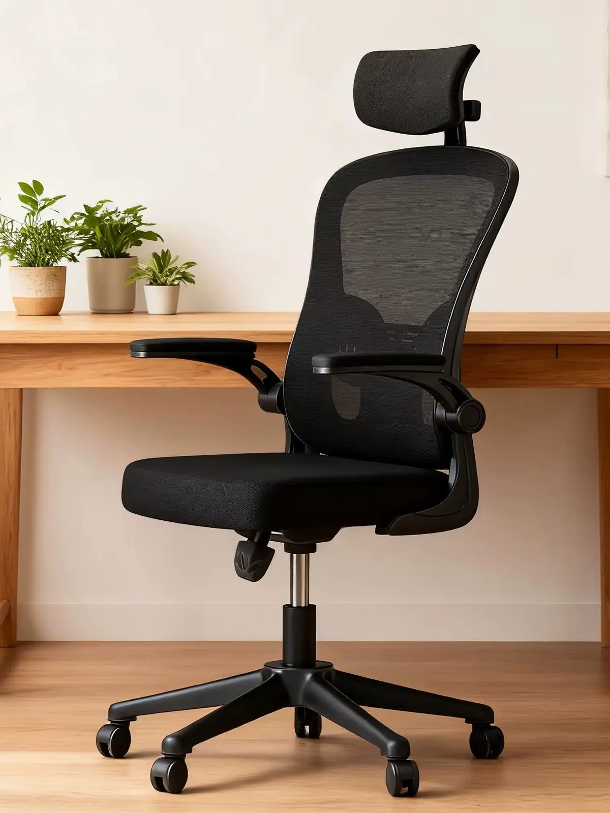 Dryfeedo Ergonomischer Bürostuhl Atmungsaktiver Netzbezug Schreibtischstuhl Verstellbare Armlehnen Kopfstütze Lendenwirbelstütze 360° Drehbar °   Drehstuhl