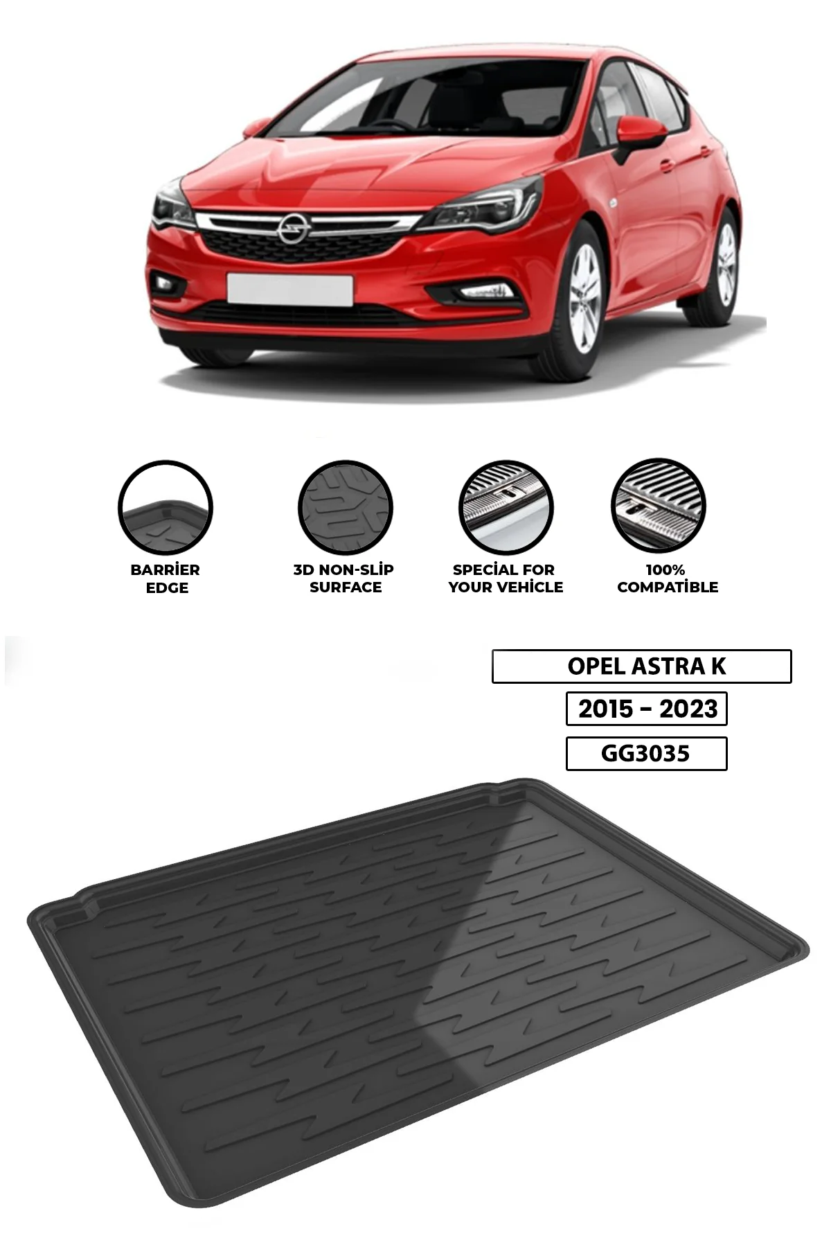 

For -OPEL-ASTRA-K 2015-2023 luggage compartment Diffuser Extension Rear Bumper Attachment Luggage compartment