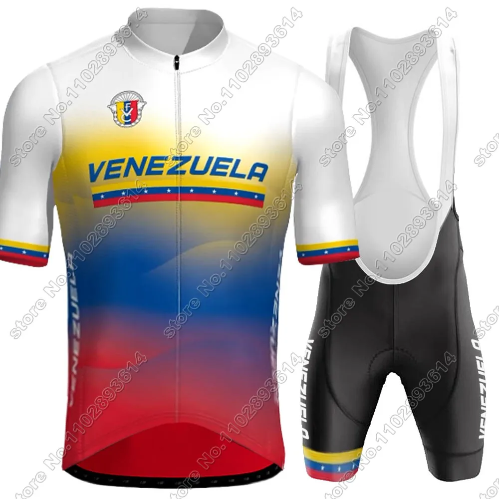 2024 VENEZUELA Cycling Jersey Set Summer National Team Cycling Clothing Road Bike Shirts Suit Bicycle Bib Shorts MTB Maillot