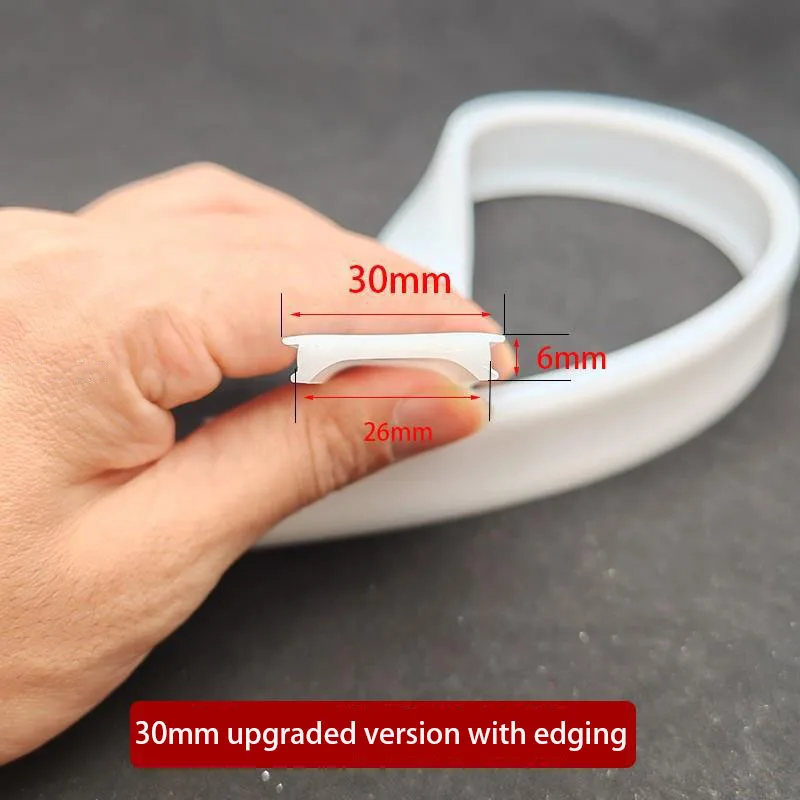 Silicone LED cover, silicone diffuser, flexible silicone diffuser/cover for aluminum profiles (suitable for 30mm channel width)