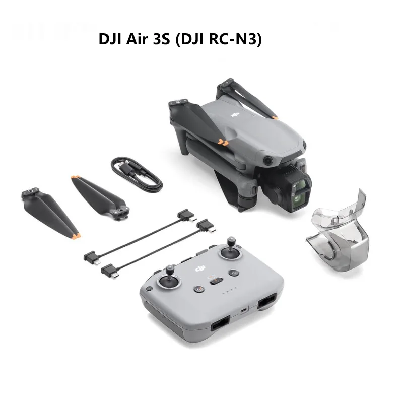 100% Original DJI Air 3S 1″ CMOS Primary Camera 70mm Medium Tele Camera 45-Min Flight Time Dual-Camera 4K/60fps HDR Video