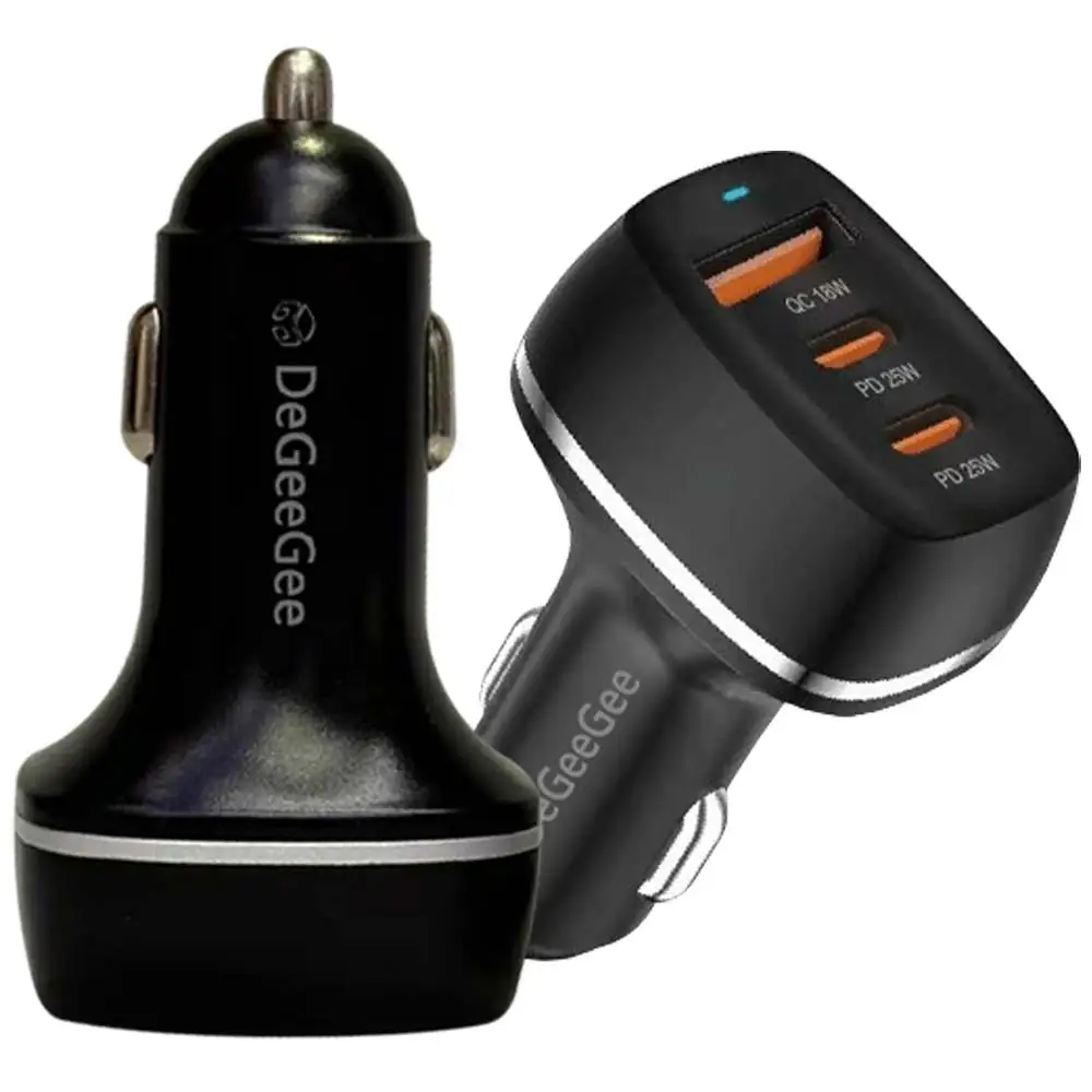 Digital Car 68W QC3.0 PD PPS C Type USB 3 Port High Speed Charger