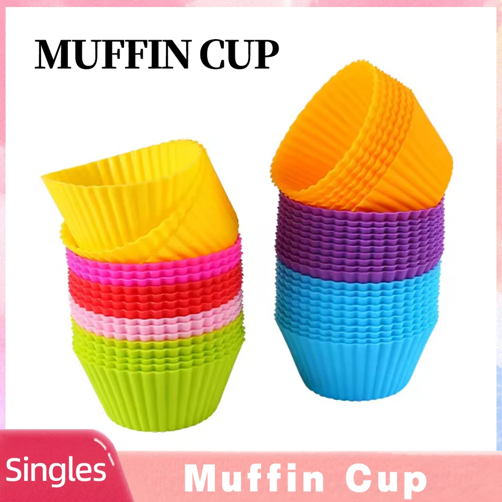 1/6/12/18/24pcs Silicone Cupcake Baking Cups Reusable Non-stickMuffin Cupcake Liners Holders Set For Party Halloween Christmas