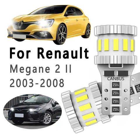 2 st T10 LED-lampor, parkeringsljus för Renault Megane 2 II MK2 2003 2004 2005 2006 2007 2008, parkeringsljus i bilen 10 best sales Megane 2 LED - №7