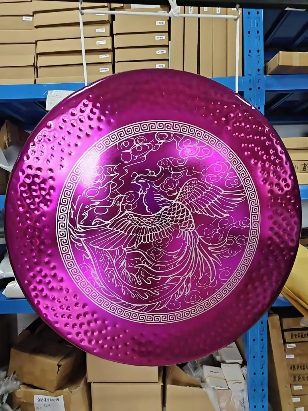 Pink Phoenix Chau Gong, 80cm Alloy Sound Healing Gong for Sound Bath Meditation Yoga Sound Therapy
