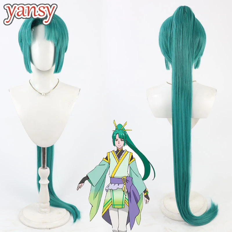 yansywig-synthetic-hair-cure-kagura-tengen-kouga-cosplay-wigs-dancing☆star-pretty-cure-90cm-green-ponytail-wigs-heat-resistant