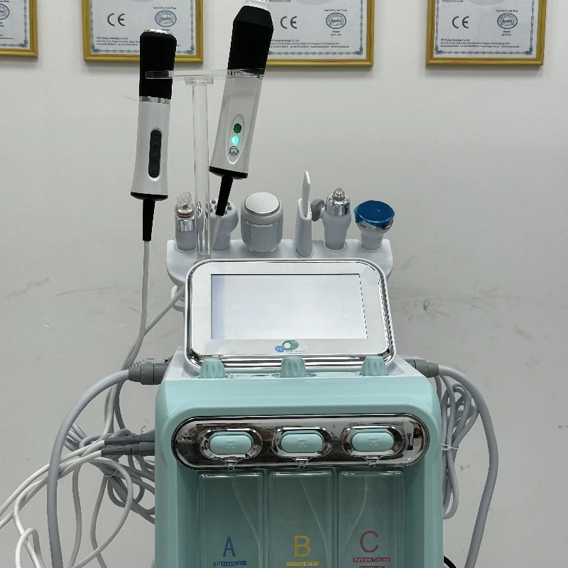 Microdermabrasion Aqua Peeling Hydro Oxyge Facial Diamond Dermabrasion Machine H2o2 with oxygeneo handles machine