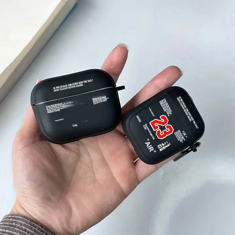 No. 23 Jersey Air Pod housse pour Silicone sans fil écouteur pour Airpods 1 2 3 pour Airpods Pro 2 étui avec porte-clés hommes femmes