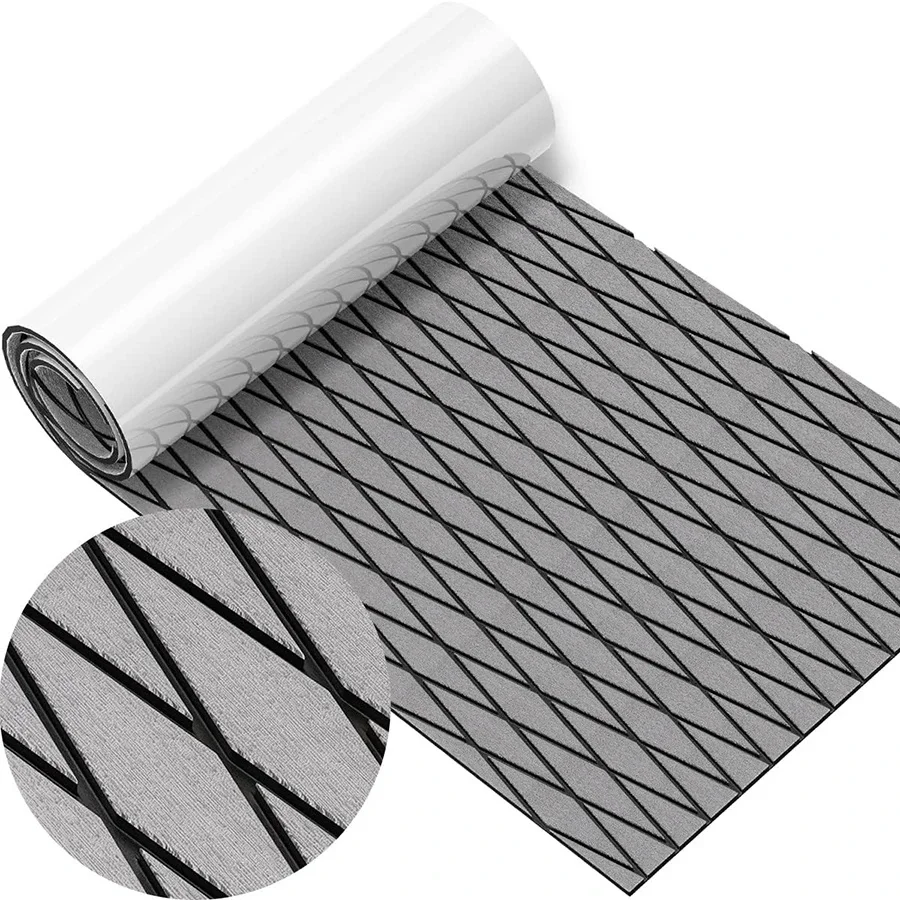 1900*350*6MM Eva Boot Terrasplanken Marine Vloeren Anti Slip Pad Met Ruit Diamant Patroon zelfklevende Surfplank Tractie - afbeelding 2