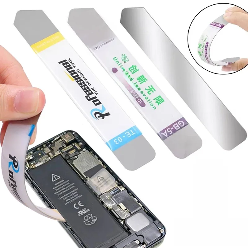 1-6 sztuk ostrze ze stali nierdzewnej miękkie cienkie podważanie Spudger ekran tabletu telefon komórkowy narzędzia do otwierania baterii dla Samsung iPhone iPad otwieracz — zdjęcie 2