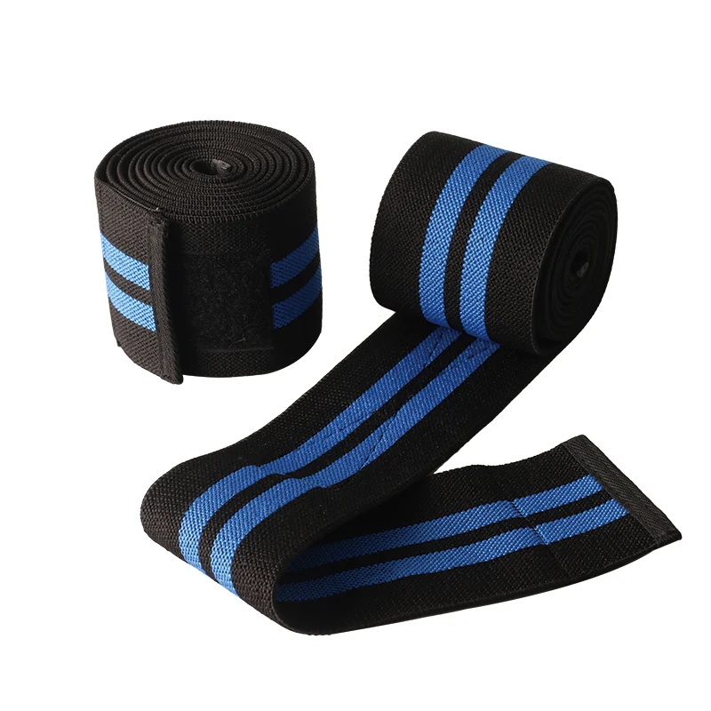 Vigor-Elastic Weightlifting Knee Wrap Bandages, Power Gear, Gym Fitness, Weight Lifting Compression