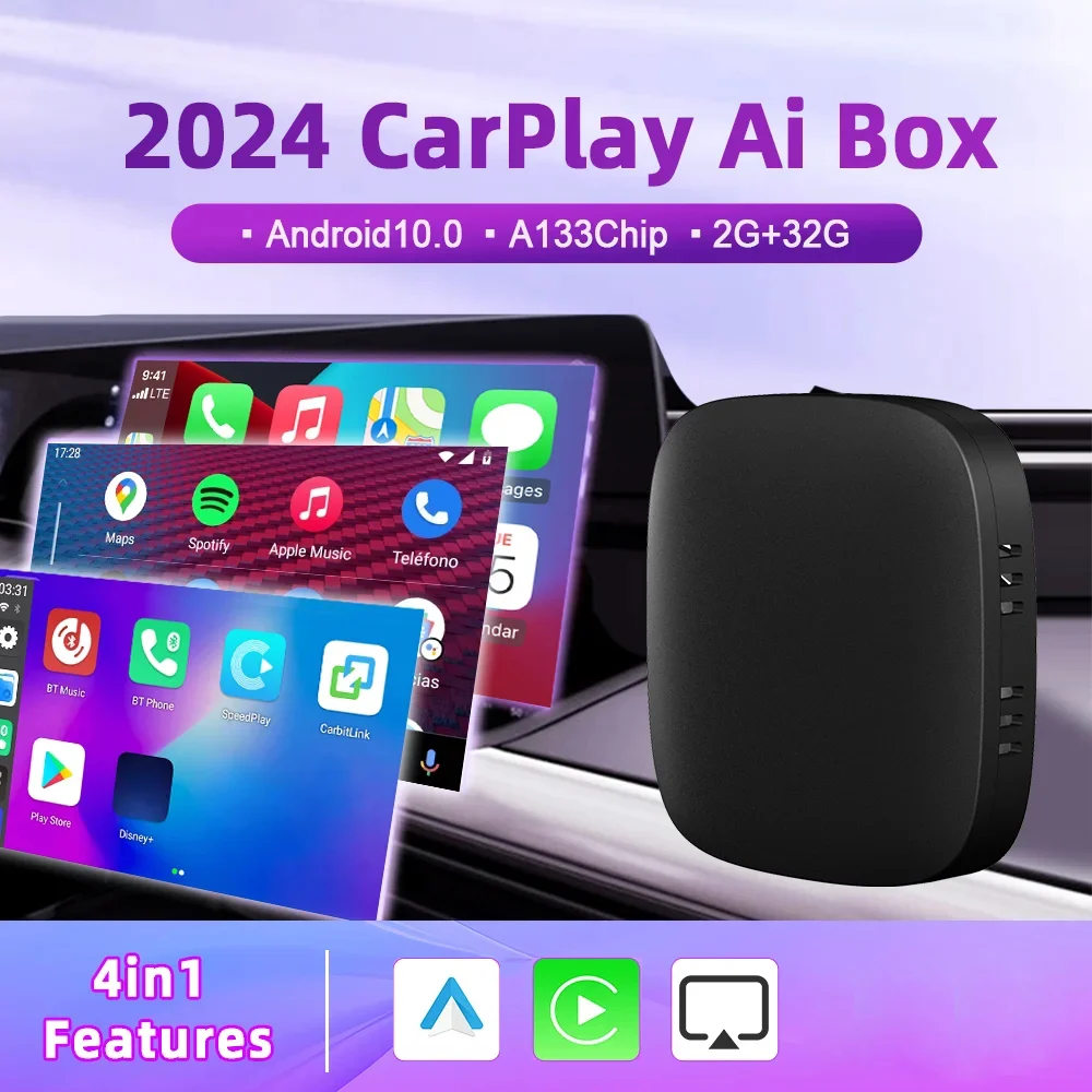 Carplay Ai Box Android Auto Wireless Carplay Adapter Open 10 System Car Multimedia Player For Volvo Benz Mazda Kia Porsche VW