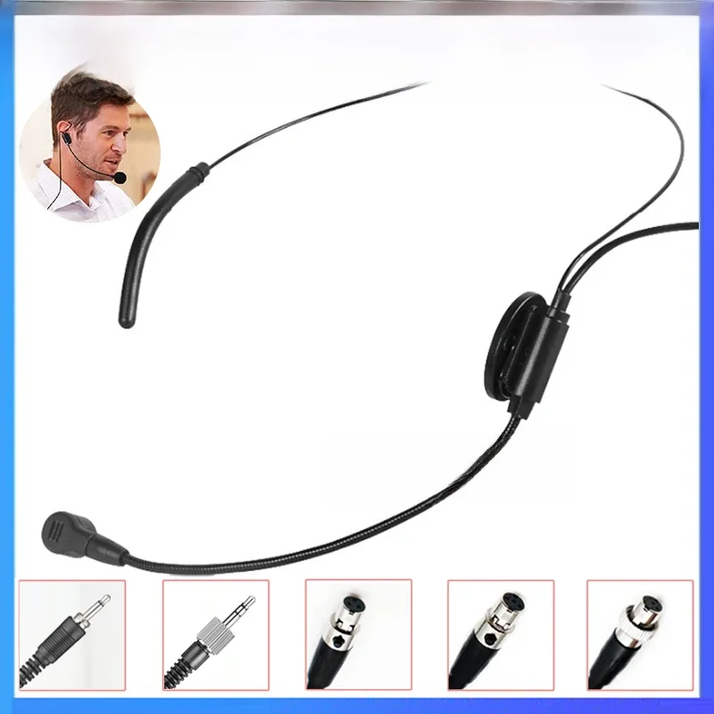 Podwójne ucho głowy zestaw słuchawkowy z mikrofonem dookólna mikrofon pojemnościowy Headworn dla Shure Sennheiser AKG MiPro Samson bezprzewodowy System — zdjęcie produktu 7