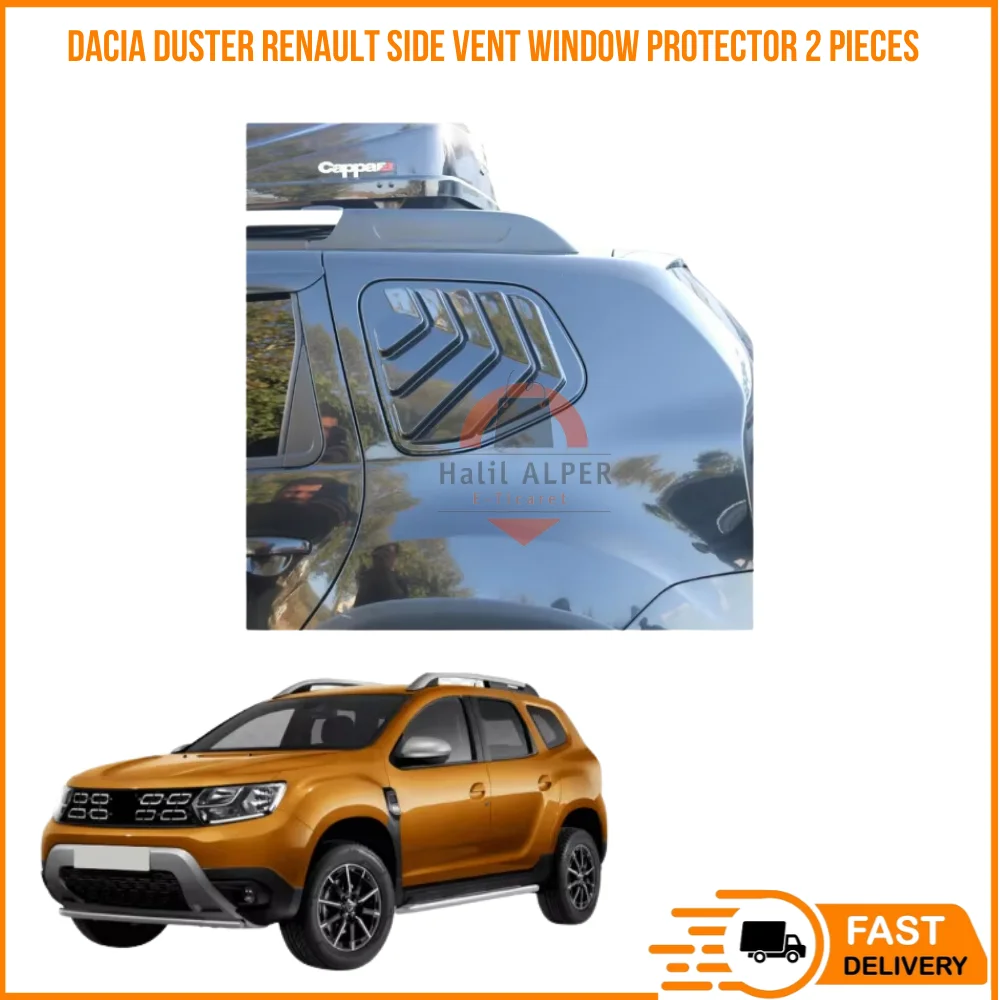 For Dacia Duster Renault side vent window protector 2 pieces gloss black ABS exterior Accessories modification part