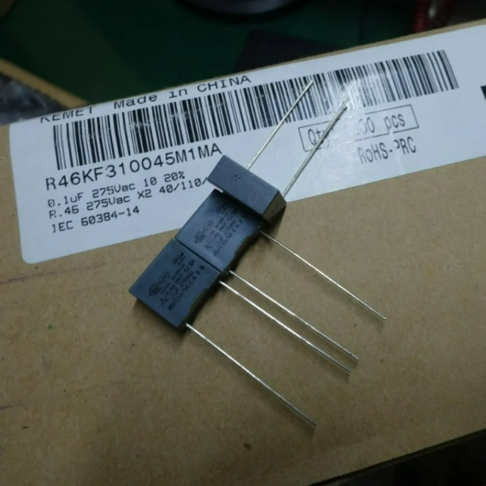 10pcs/lot AV R46 MKP 0.1uf 275VAC 100nf u1 104 M Brand New 10mm Film Capacitor R46KF310045M1MA