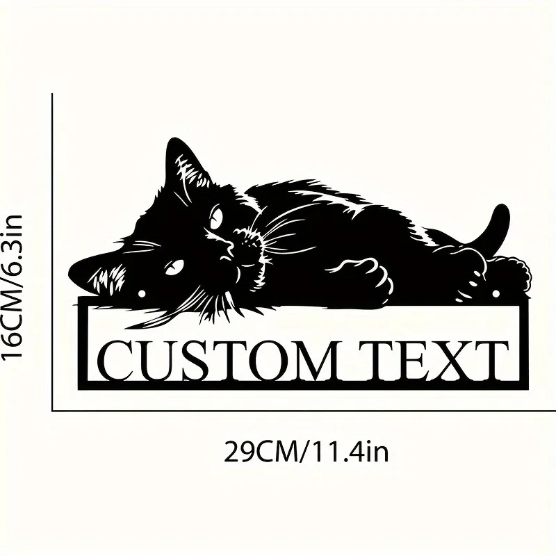 Custom Cat Letter Combination Metal Door Hanging | Playful Pet Sign Home Decor, Ideal For Mother'S Day And Spring/Summer Gifts image 2