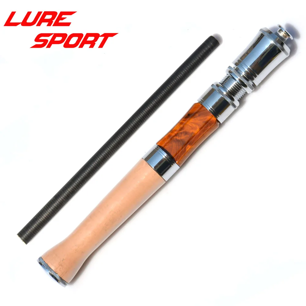 

LureSport Aluminum Spin Reel Seat With Lock Ferrules 10cm Cork Grip 19cm Blank Rod Building component Repair DIY Accessory