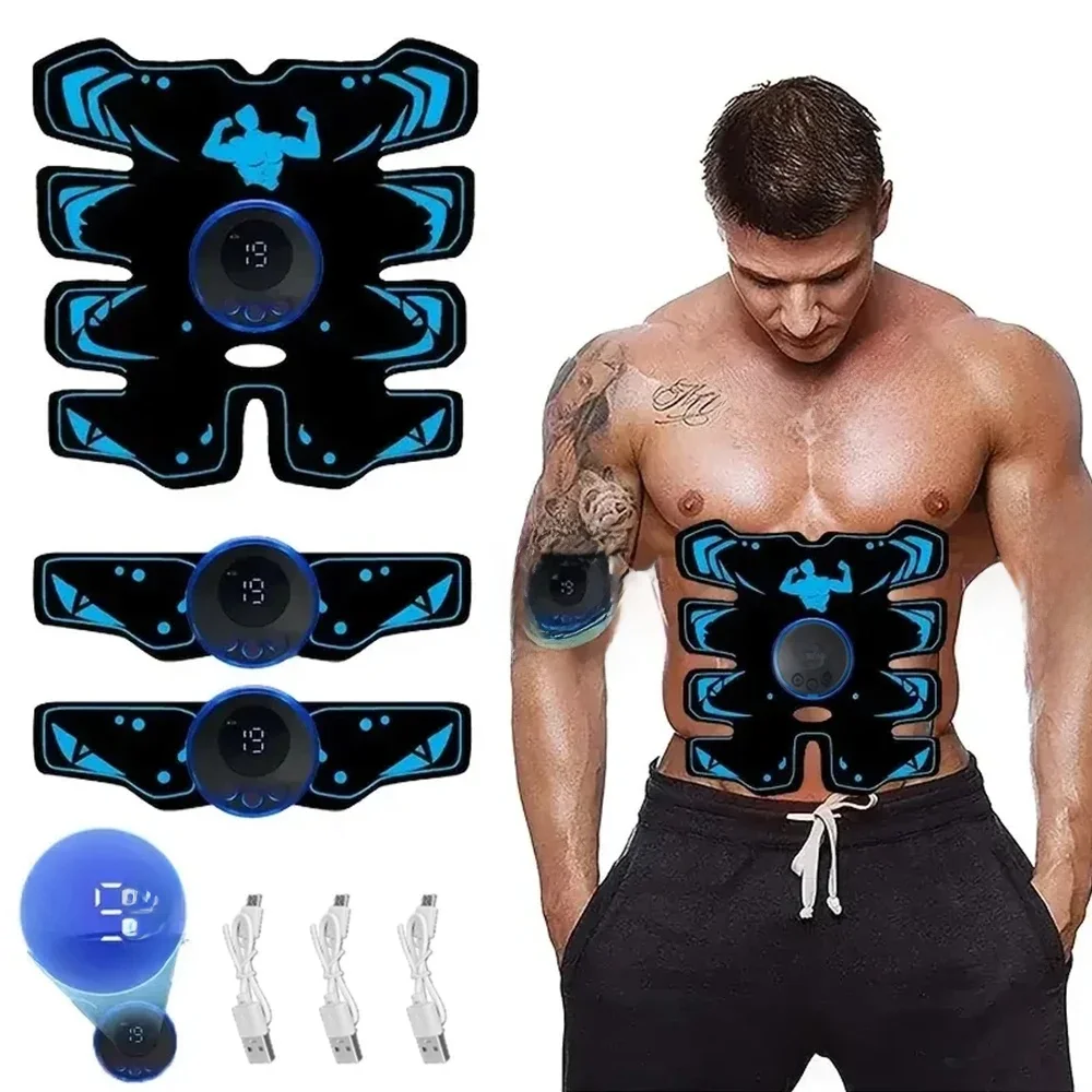 Nieuwe USB Oplaadbare EMS Spierstimulator ABS Arm 3 IN 1 Trainer Slimme Draadloze Fitness Buiktraining Elektrische Lichaam Slim - afbeelding 2