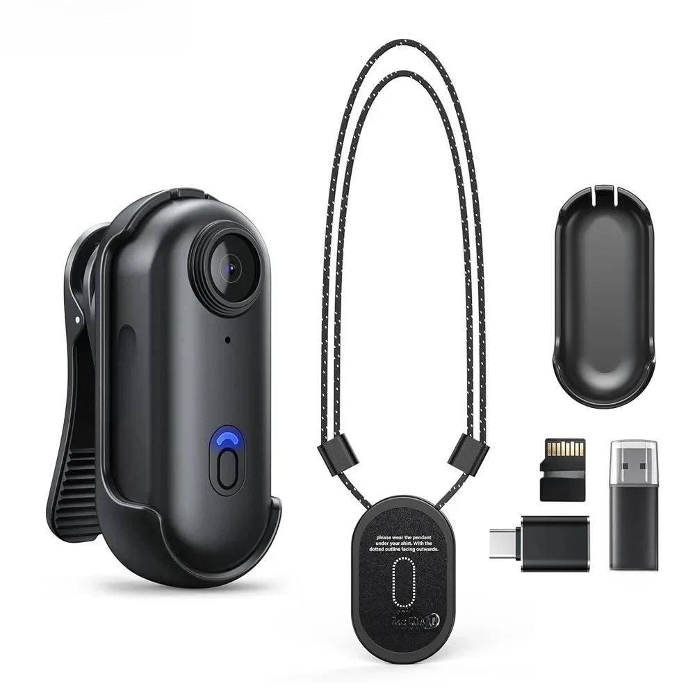 BOBLOV W4 2K Mini Kamera Osobista Noszona na Ciele 64GB Kamera 360 °   Obrotowy klips i magnetyczny klips, kamera z baterią 800mAh do nagrywania w plenerze. — zdjęcie produktu 7