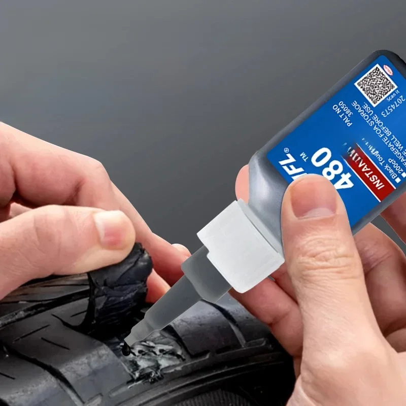 LOOLIFL 480 colle forte en caoutchouc professionnel noir, utilisée pour le plastique, le bois, le métal, les pneus en caoutchouc, la colle forte pour réparer les chaussures.