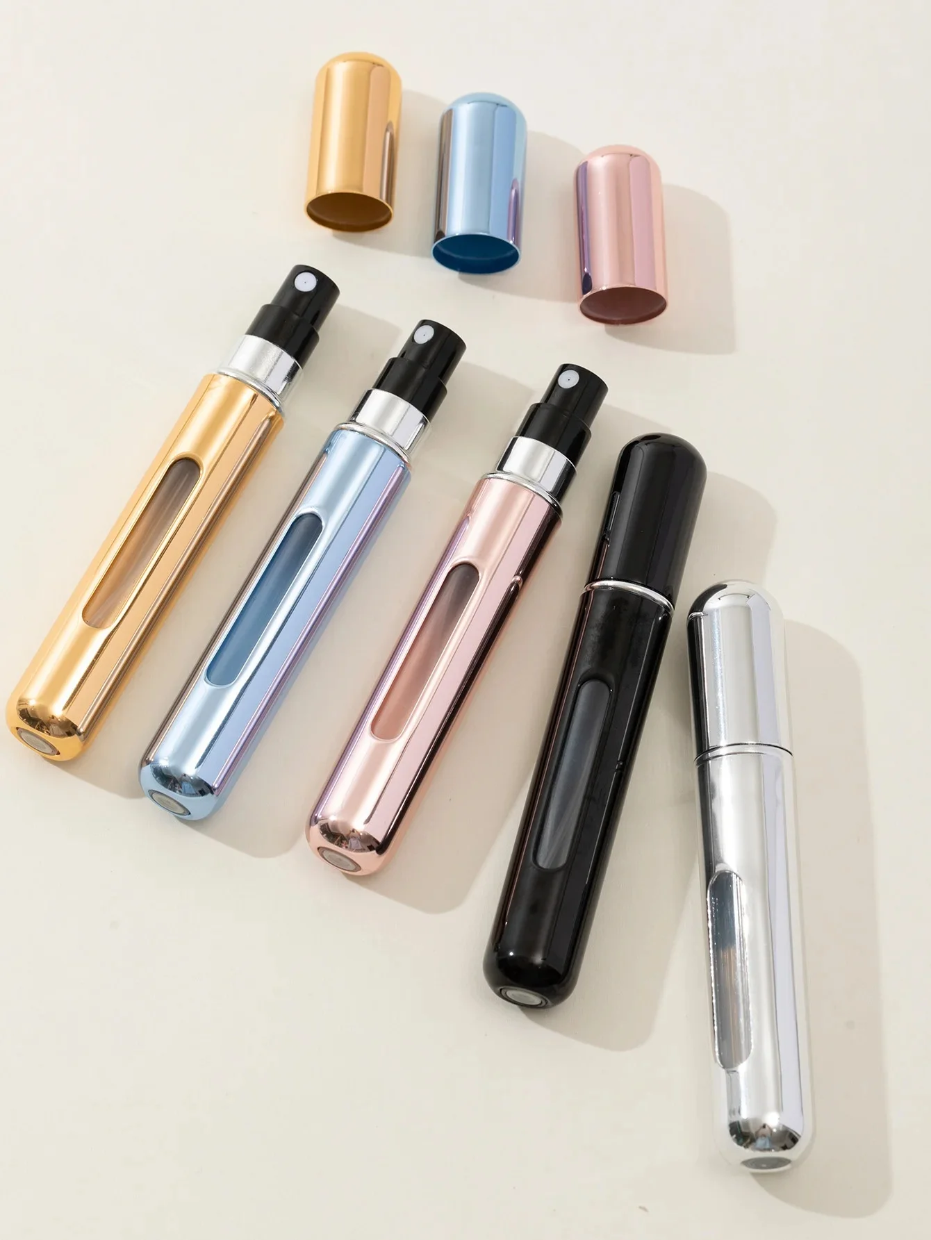 Atomiseur de parfum Portable de 8ml, flacon pulvérisateur rechargeable, Mini voyage, fond auto-pompe, distributeur Direct, outil, récipient vide