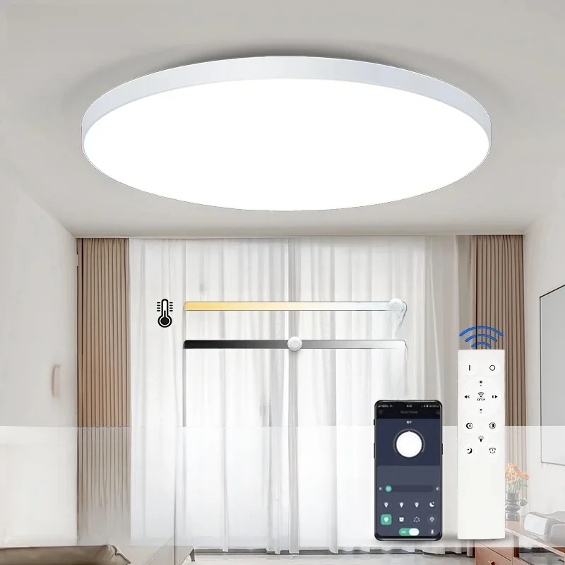 MARPOU Smart Led-deckenleuchte 80W 50W 36W Moderne Led-deckenleuchten Mit APP Fernbedienung für Schlafzimmer Wohnzimmer Kronleuchter