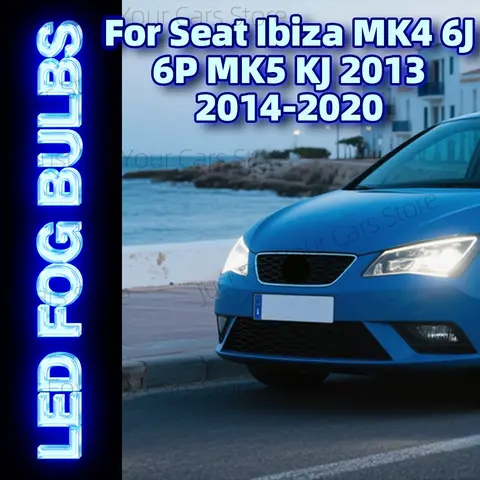 2x bombillas de luz antiniebla delantera de alto brillo 6000K para Seat Ibiza MK4 6J 6P MK5 KJ 2013 2014 2015 2016 2017 2018 2019 2020 accesorio